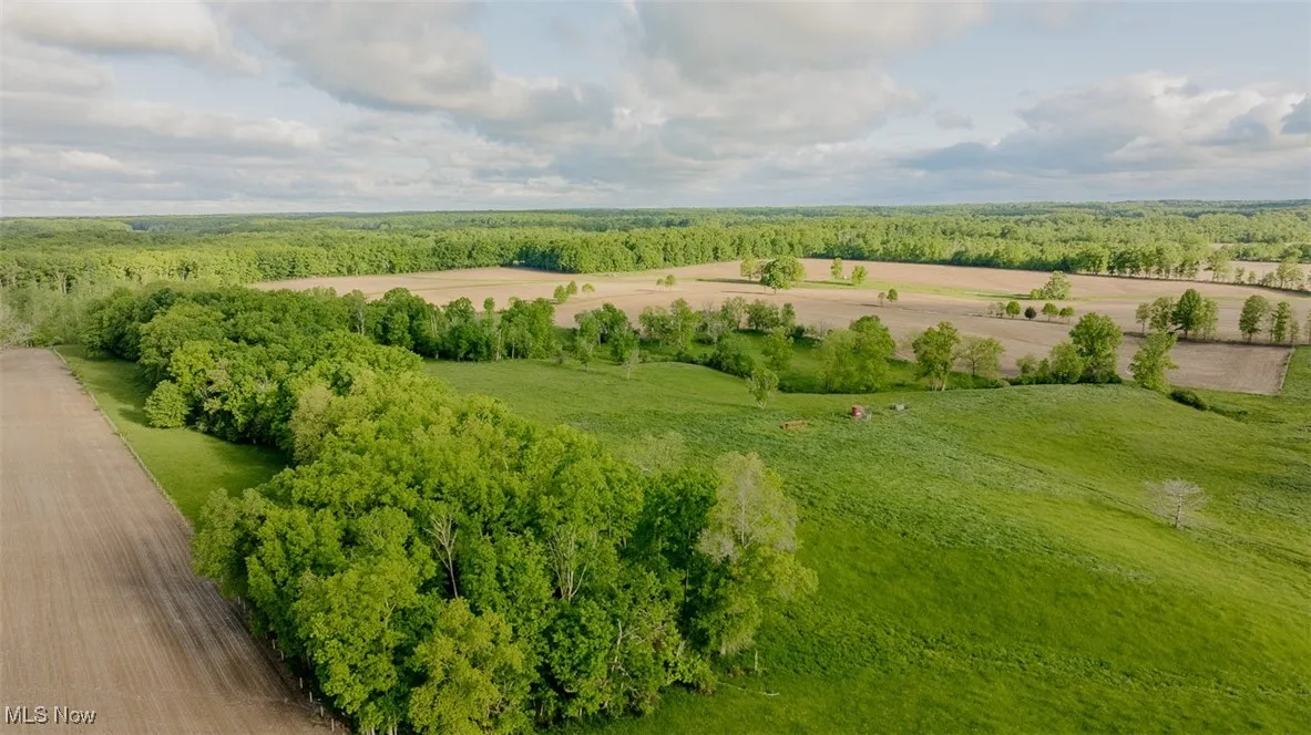 Aerial view of sparsely populated area