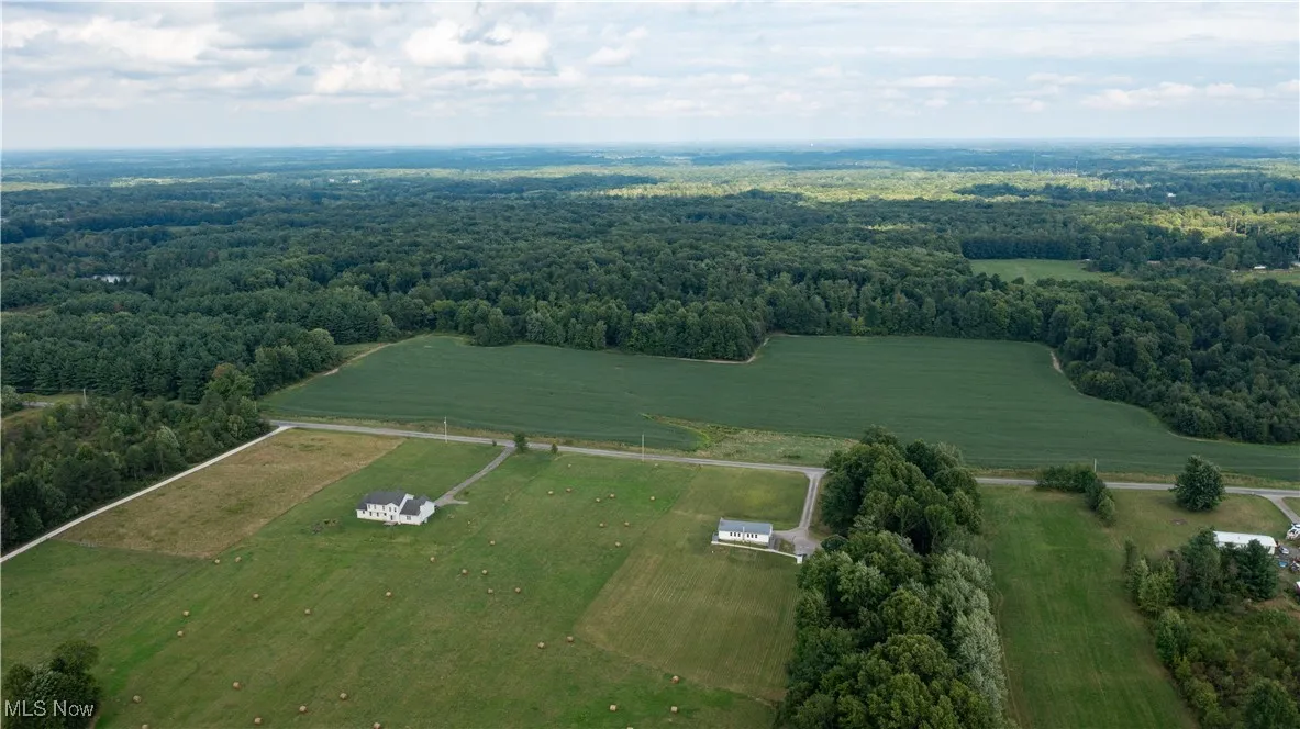 Aerial view with a rural view