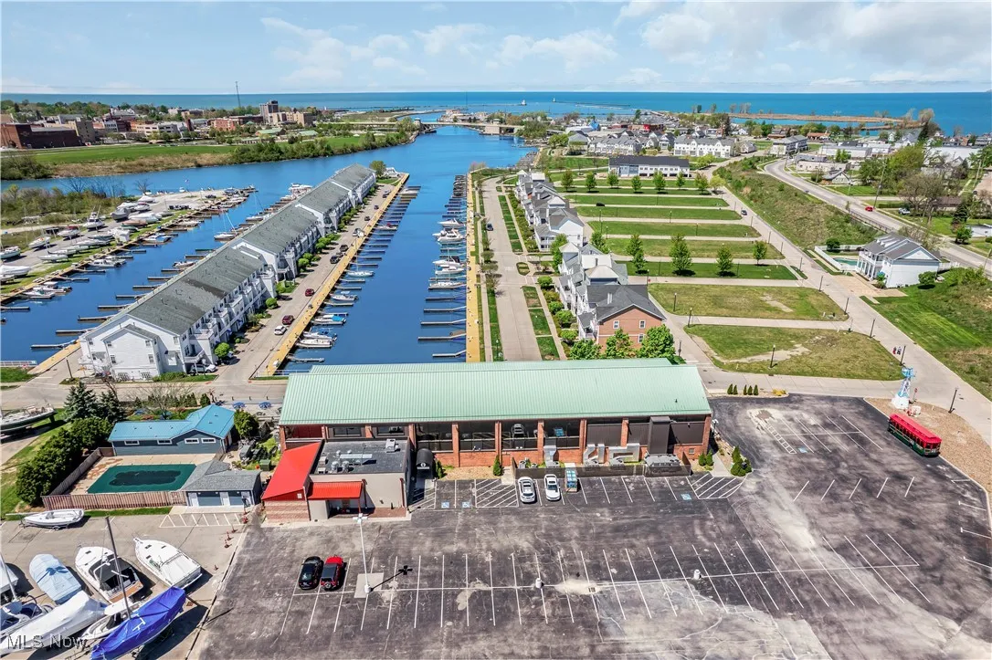 Bird's eye view of a large body of water