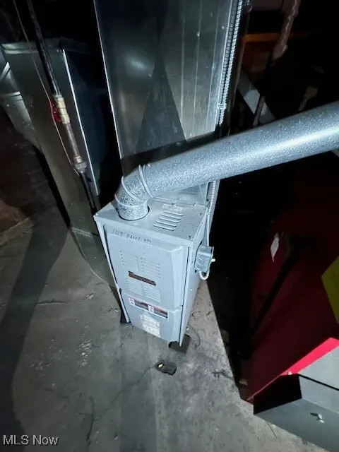 Basement view of concrete flooring