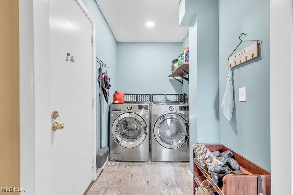 First floor laundry with door leading to the garage