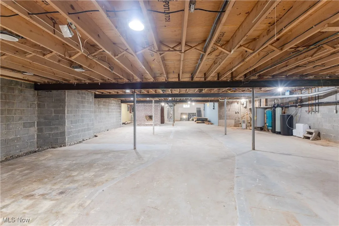 View of unfinished below grade area