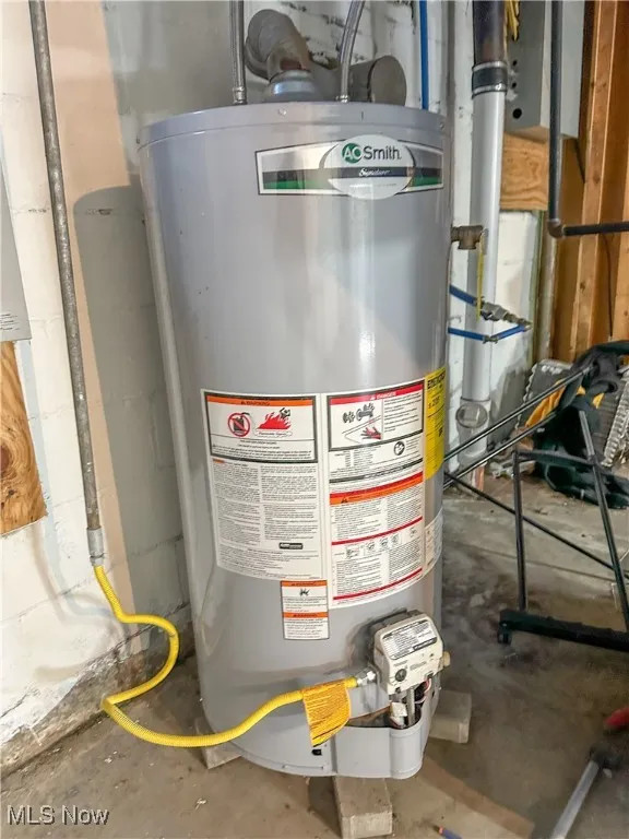 View of gas water heater