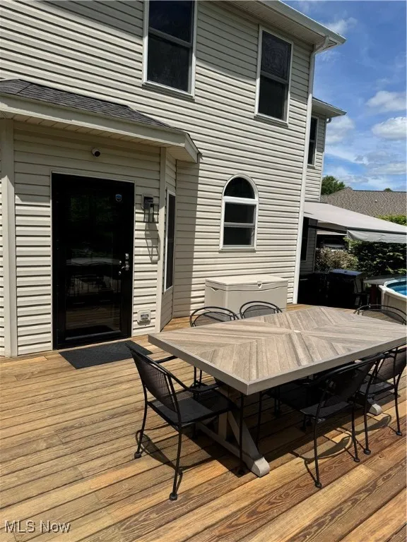 Deck featuring outdoor dining area