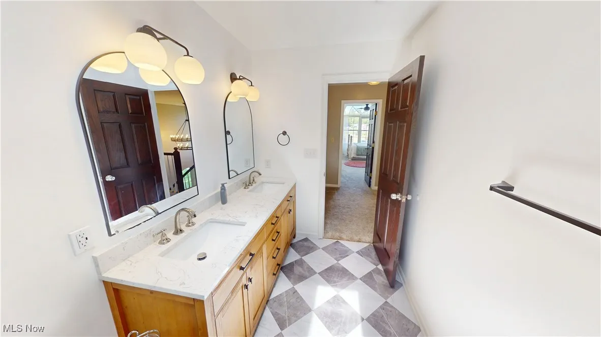 Bathroom with double vanity