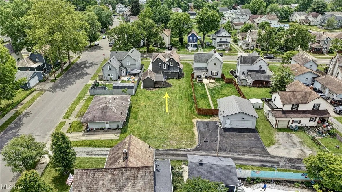 Aerial view of residential area