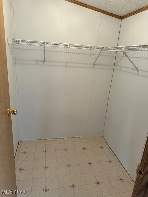 Walk in closet featuring light flooring