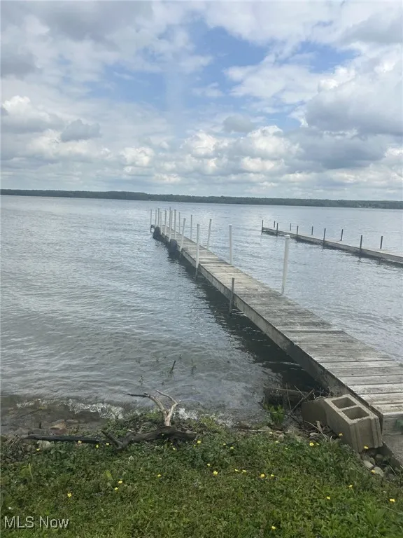 Dock with a water view