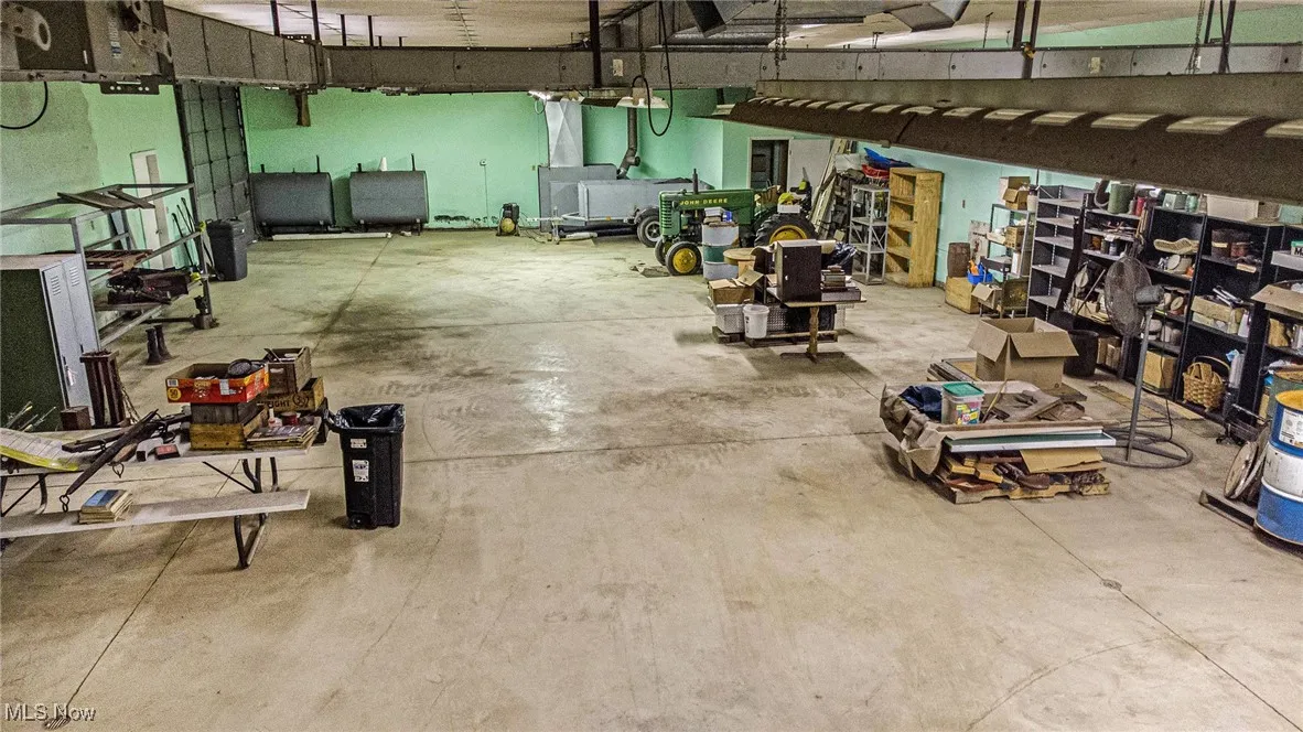 Garage with oil tank