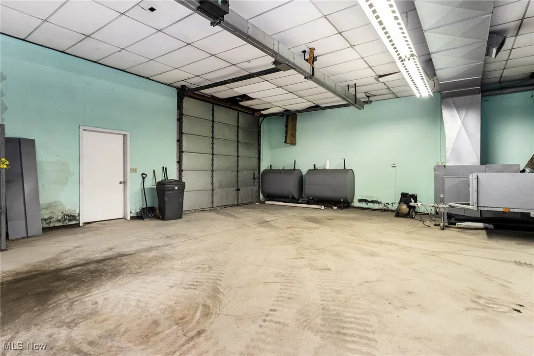 Garage with heating fuel