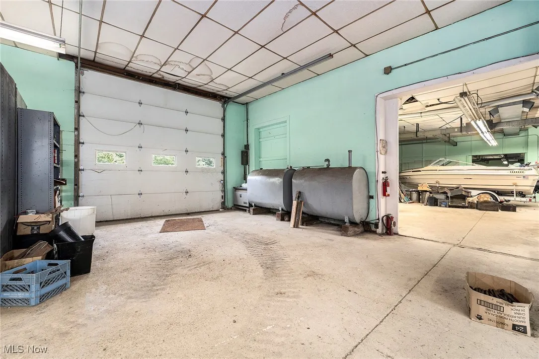 Garage with heating fuel