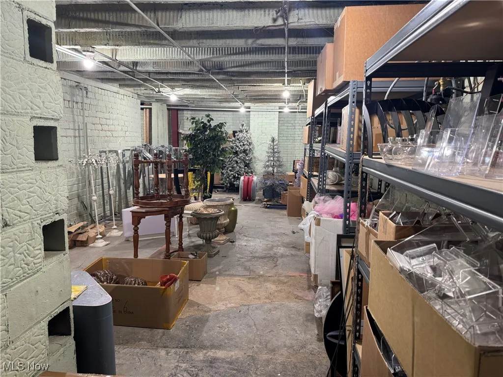 Basement area for storage