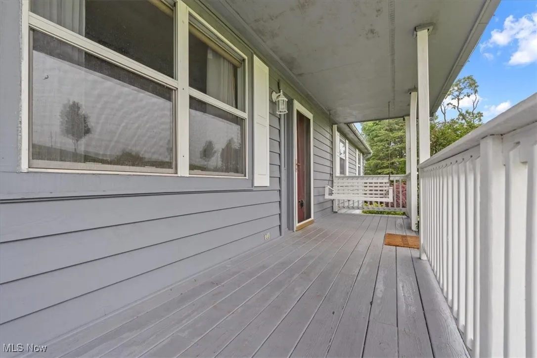 Spacious front porch