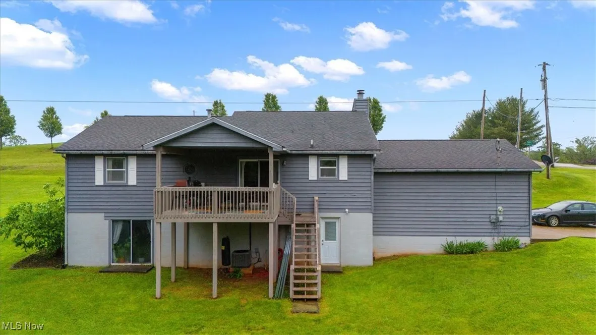 Covered rear deck is ideal for summer meals.
