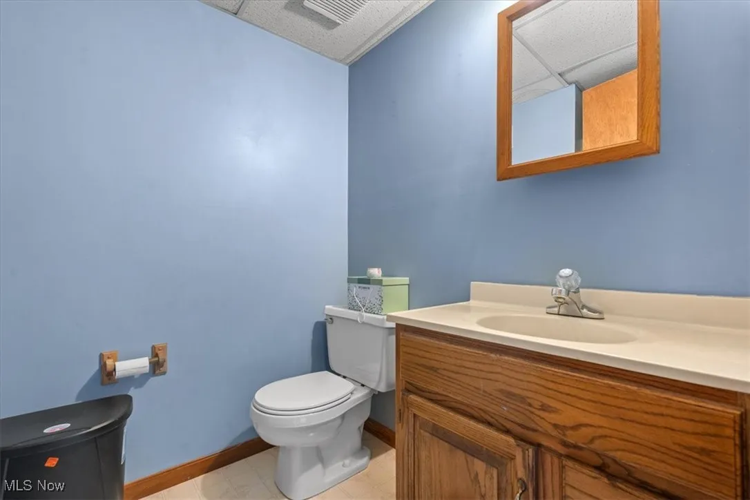 Lower level bathroom complete with shower.
