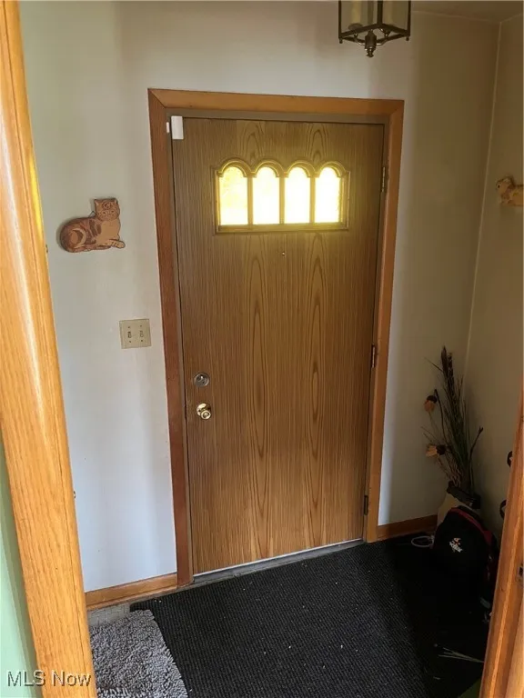 Entrance foyer with baseboards