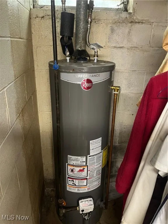 Utilities with gas water heater