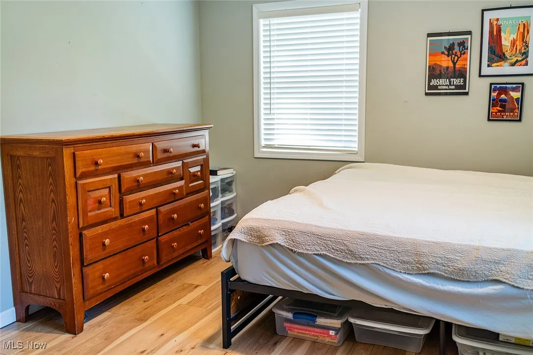 Bedroom featuring light wood-style floors