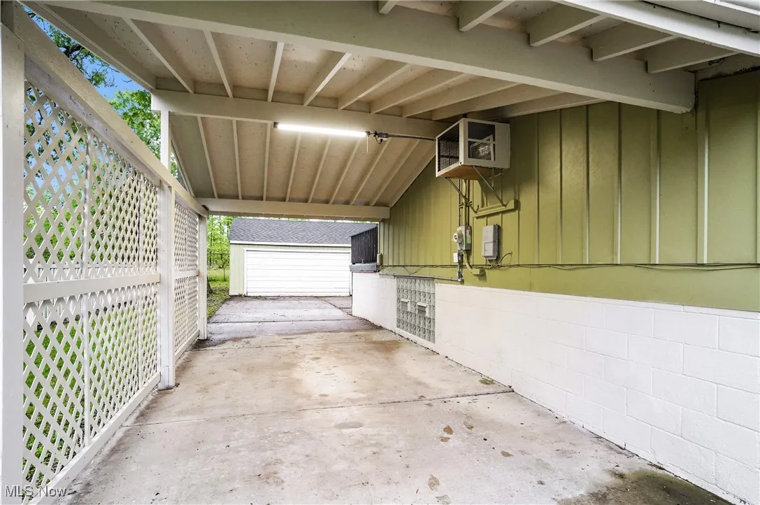 View of patio / terrace with an outdoor structure