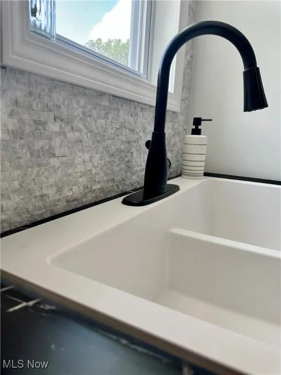 Detailed view of a sink
