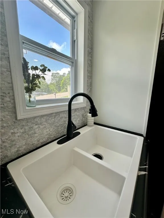 Kitchen view of a sink