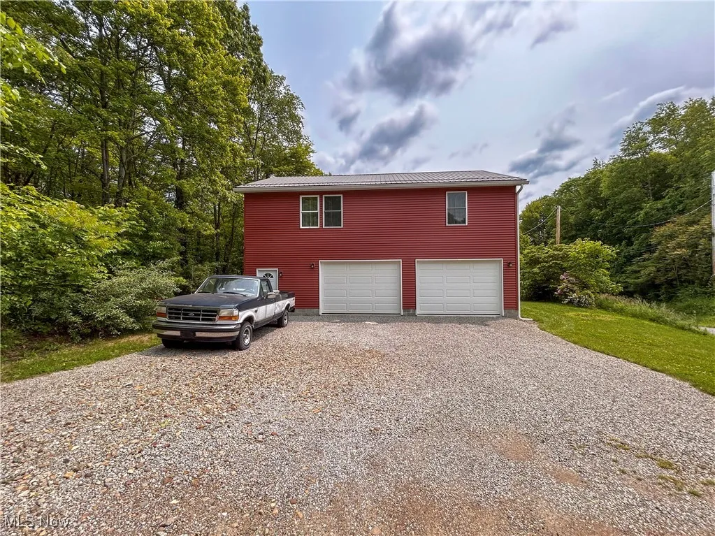 Garage with driveway