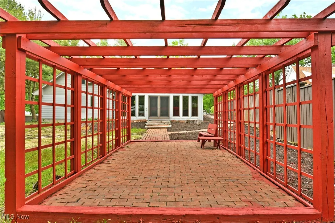View of patio / terrace with a pergola