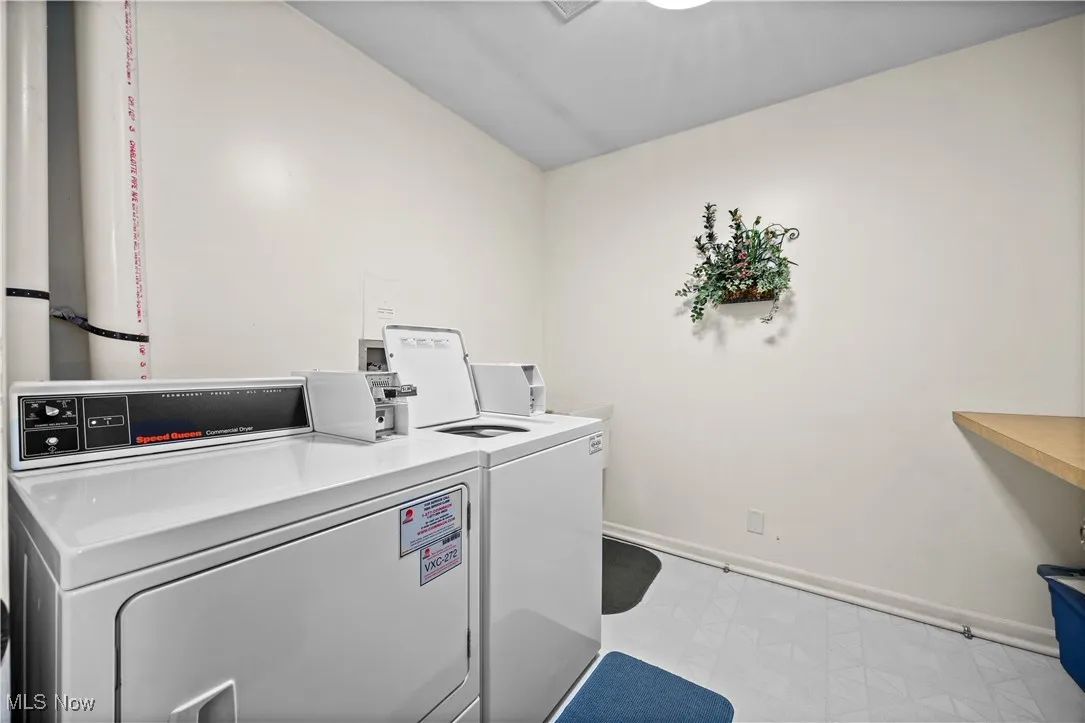 Laundry in hallway on same floor