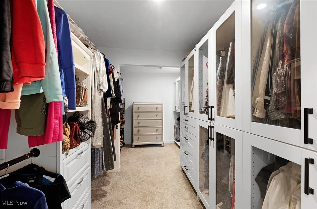 Extra large and amazing storage and built in cabinets in the owners walk in closet!