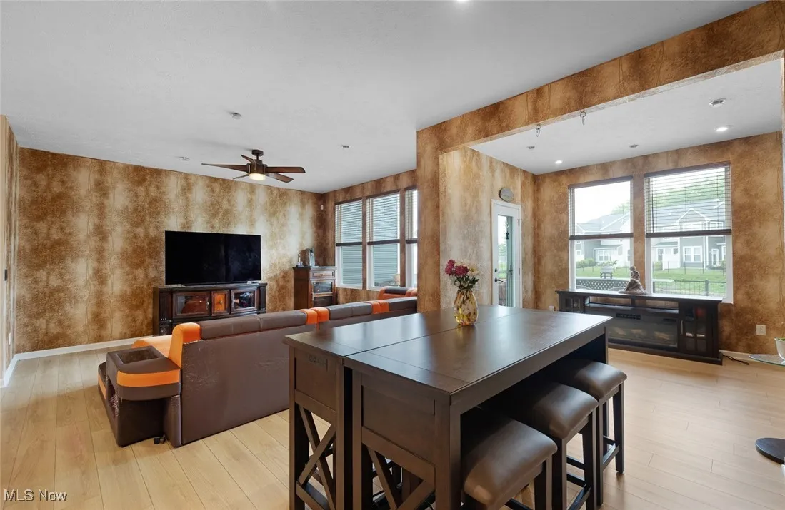 First floor has an open floor plan.