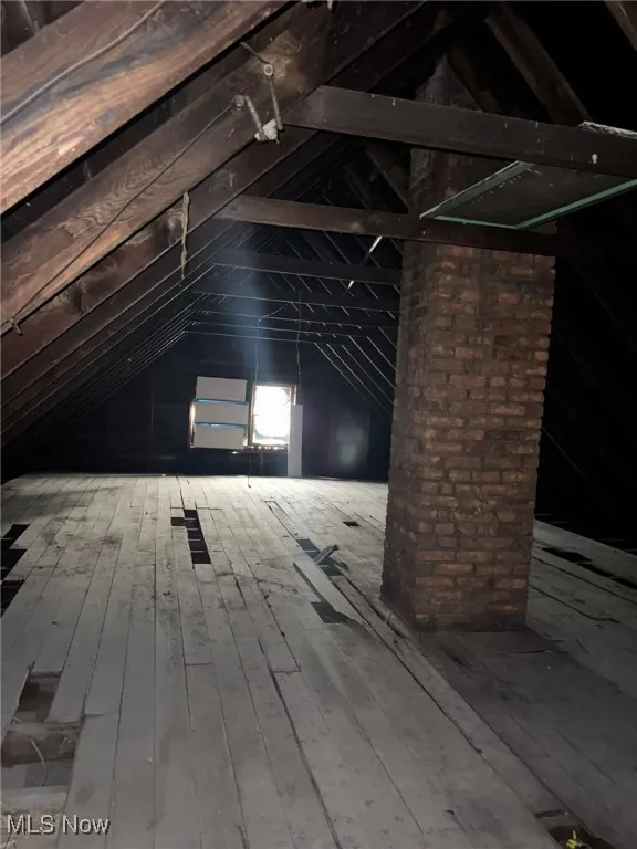 View of unfinished attic