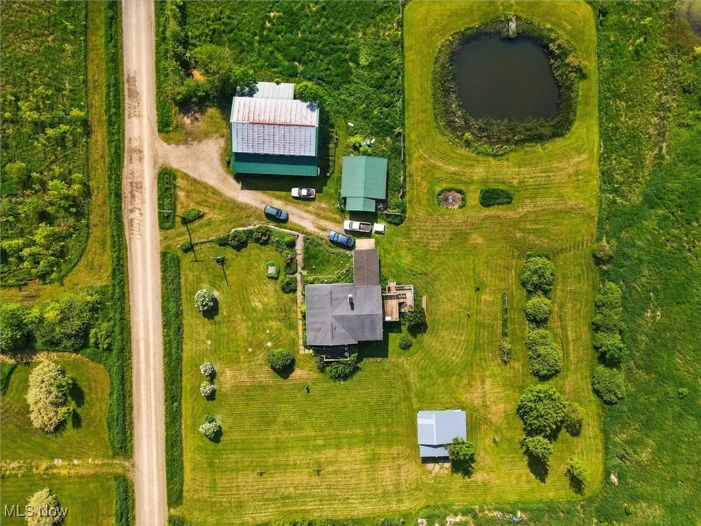 Aerial view of property and surrounding area
