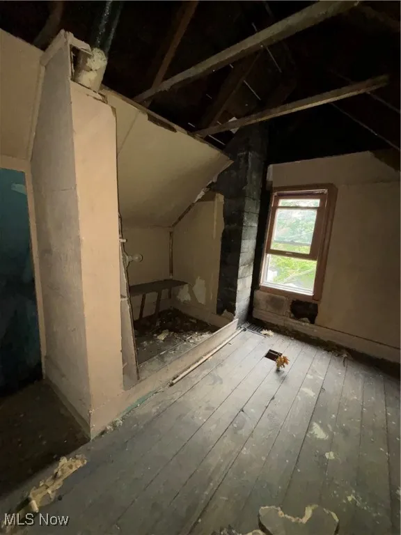 View of unfinished attic
