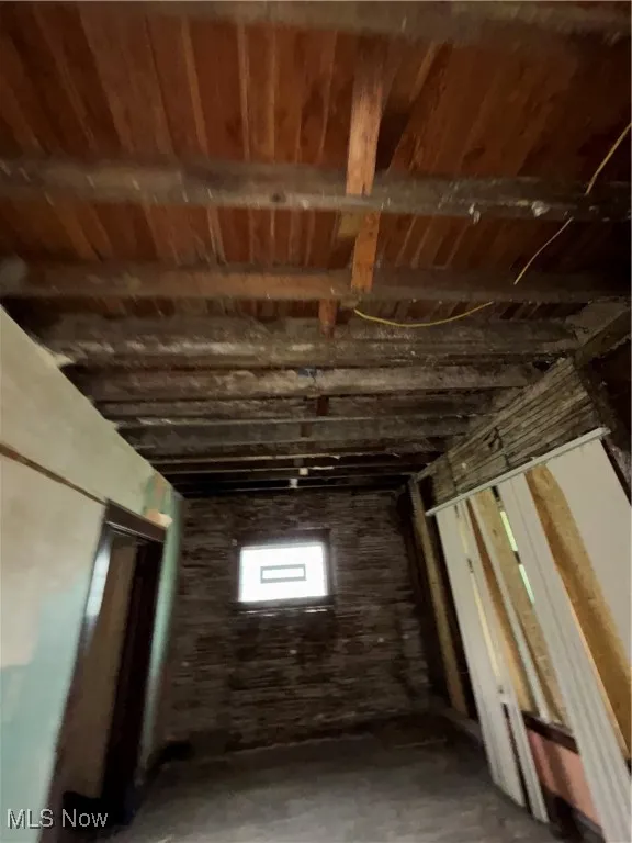 View of unfinished attic