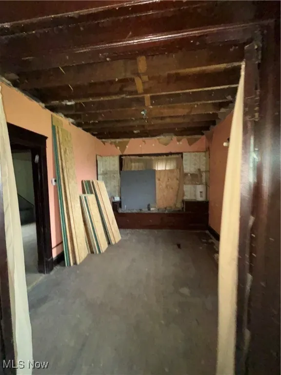 View of unfinished below grade area