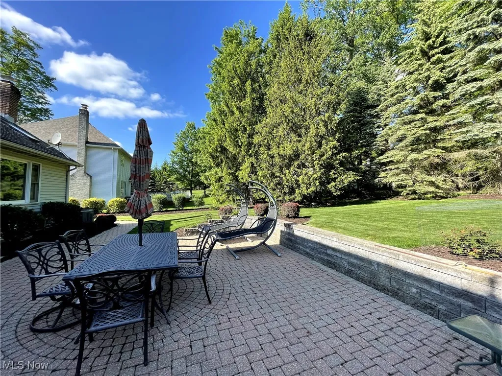 View of patio featuring outdoor dining area