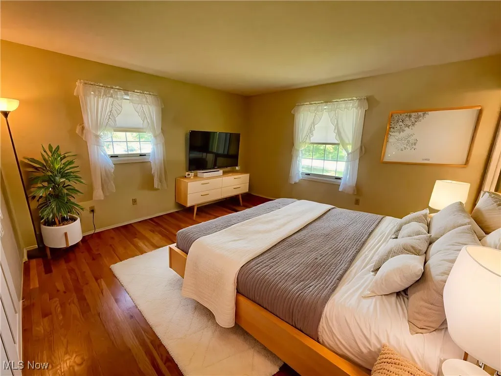 Primary bedroom with Jack and Jill bath - virtually staged