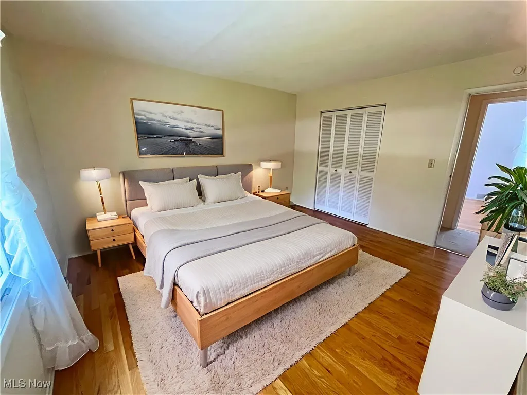 Second bedroom with Jack and Jill bath - virtually staged