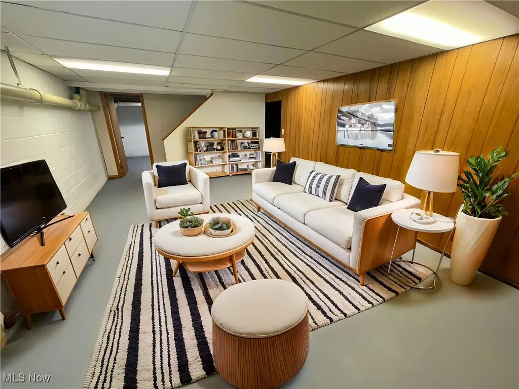 Basement - virtually staged