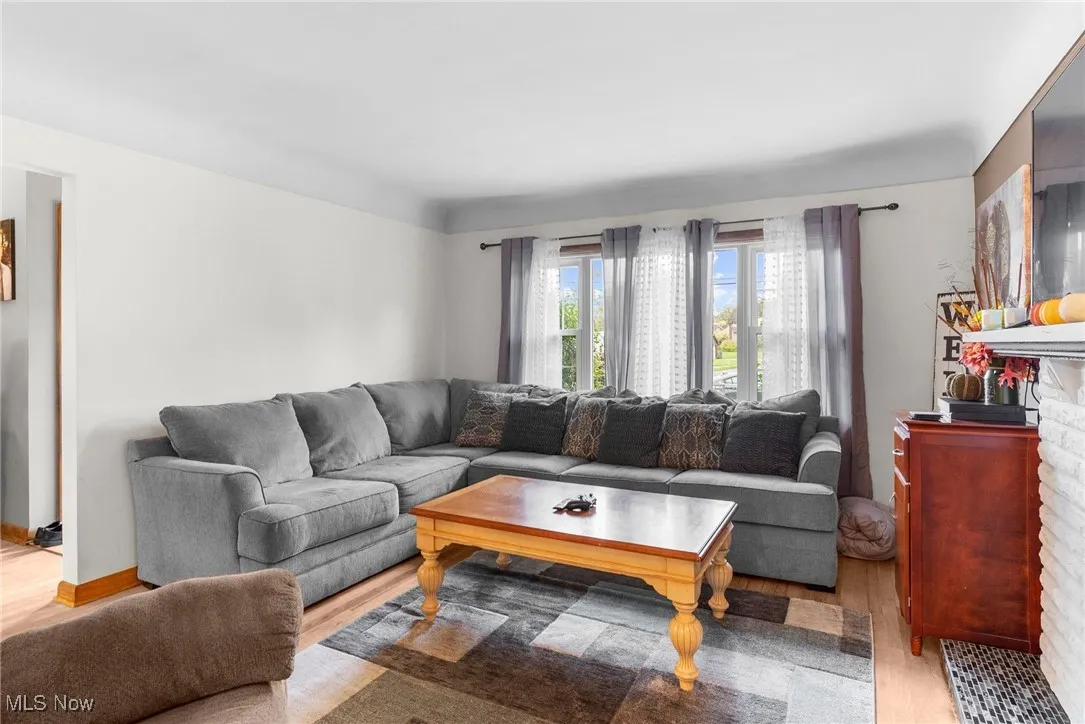 Living area featuring wood finished floors