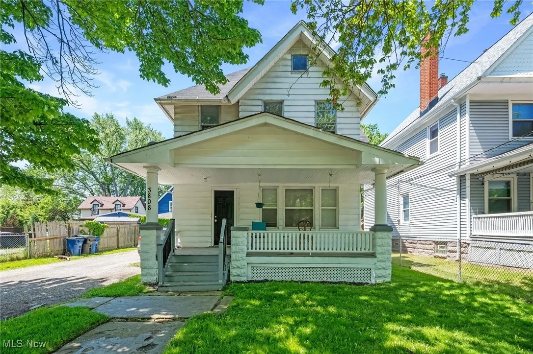 View of front of house featuring covered porch