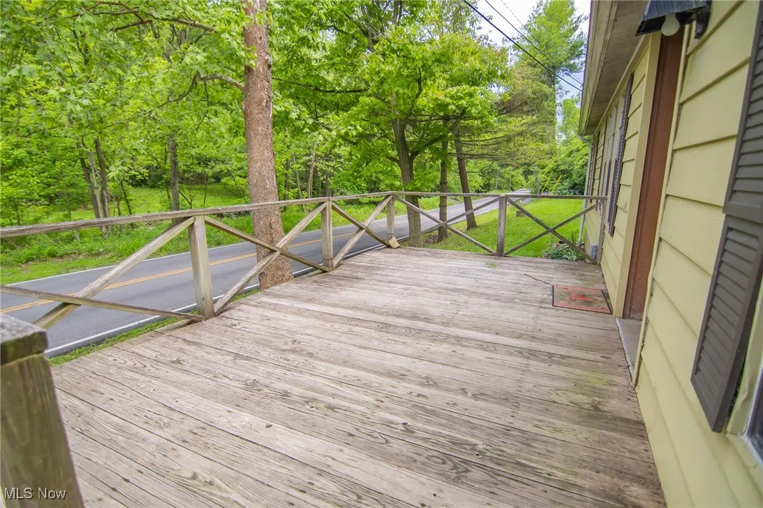 View of wooden deck