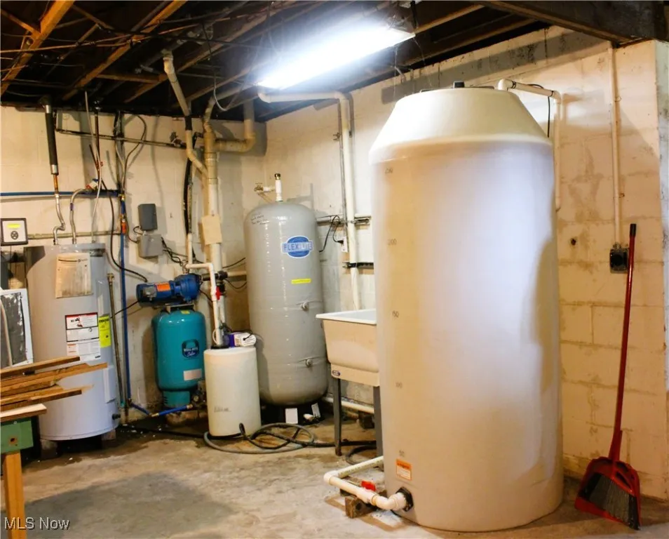 Utilities featuring electric water heater