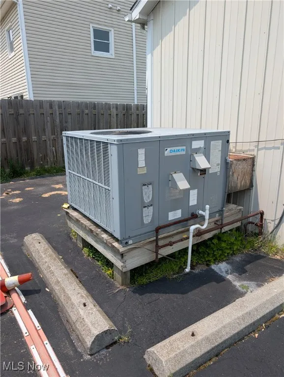 Exterior view of cooling unit and pet washing area
