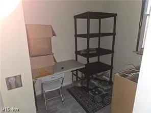 Home office with baseboards