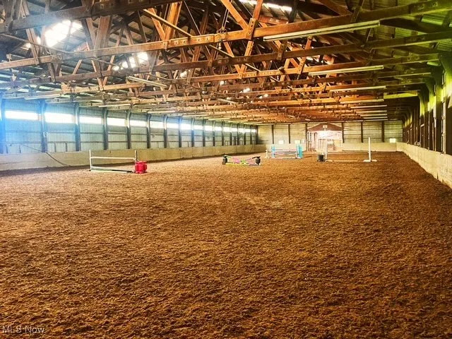 View of indoor horse riding arena