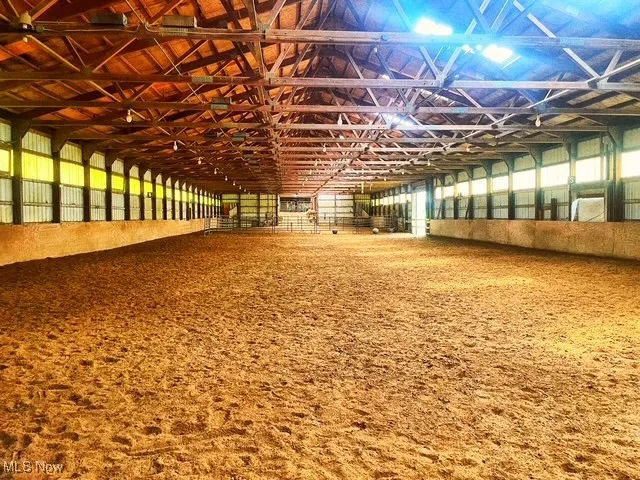 View of indoor horse riding arena