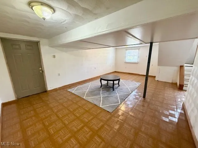 Below grade rec room