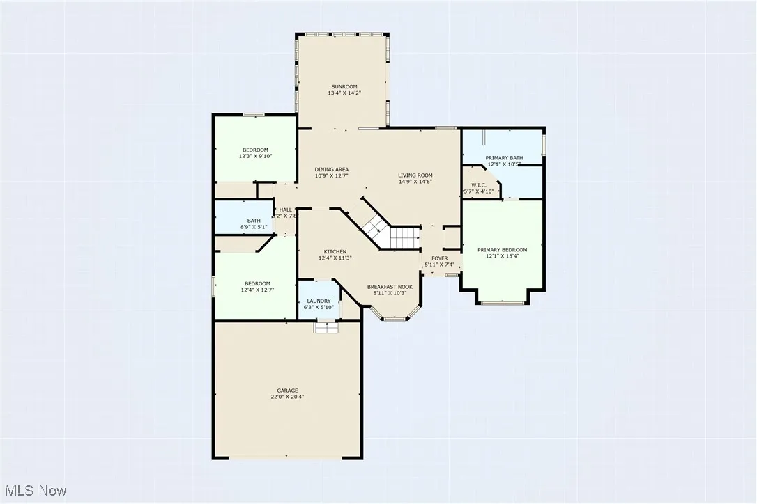 Floor plan of main level.