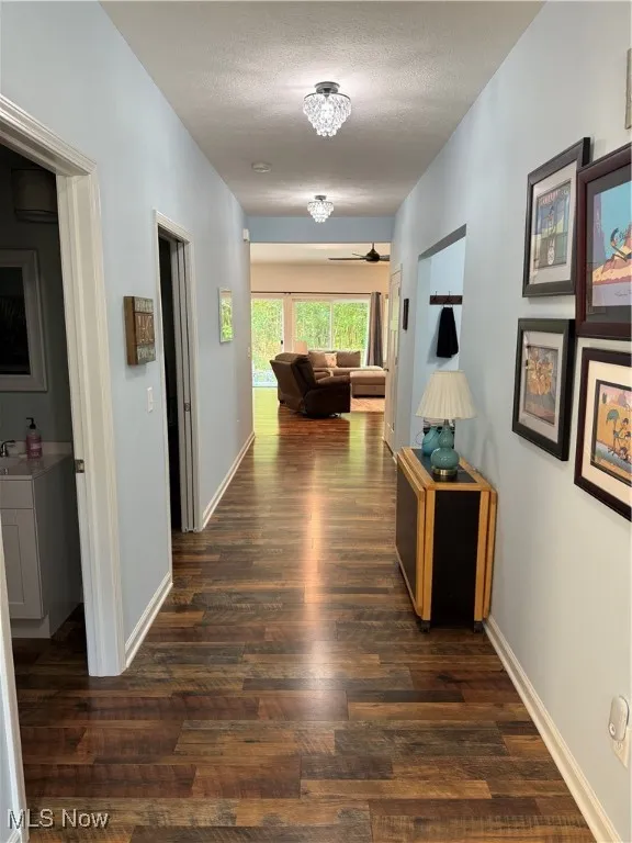 You can see the MetroPark from the front entrance hallway.  The same flooring runs throughout the home.